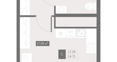 Студия, 24&nbsp;м²
