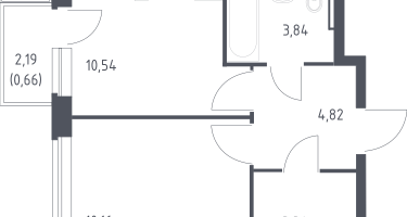 1-к. квартира, 33&nbsp;м²