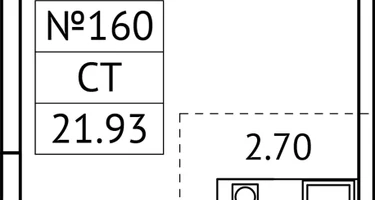 Студия, 21&nbsp;м²