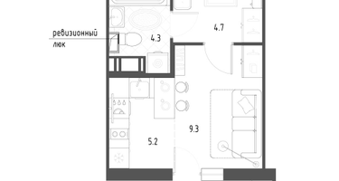 Студия, 24&nbsp;м²