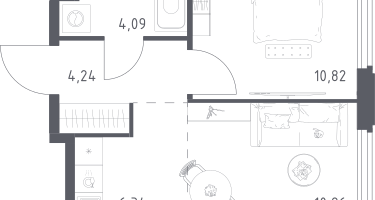 Студия, 36&nbsp;м²