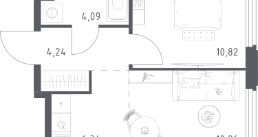 Студия, 36&nbsp;м²