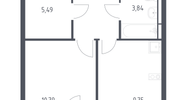 1-к. квартира, 36&nbsp;м²