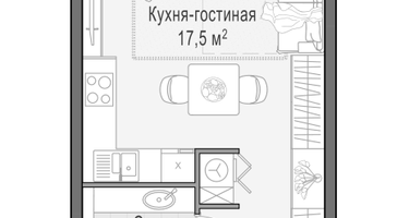Студия, 27&nbsp;м²