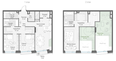 3-к. квартира, 147 м²