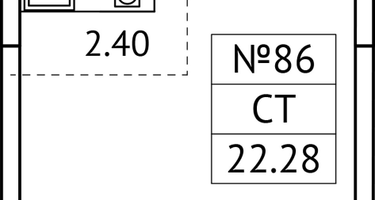 Студия, 22&nbsp;м²
