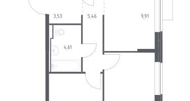 Студия, 62&nbsp;м²