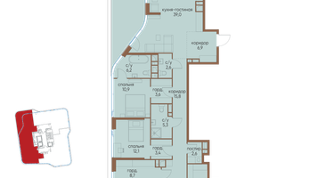 4-к. квартира, 167&nbsp;м²