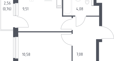 1-к. квартира, 32&nbsp;м²