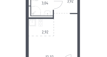 Студия, 22&nbsp;м²