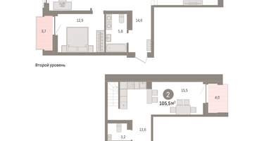 2-к. квартира, 106&nbsp;м²