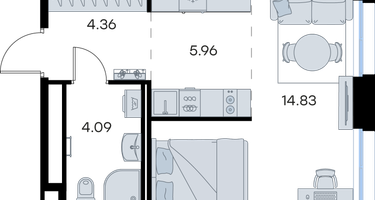 Студия, 29&nbsp;м²