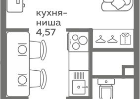 Студия, 22 м²