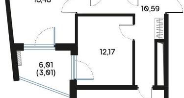 2-к. квартира, 66&nbsp;м²