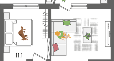 1-к. квартира, 48&nbsp;м²