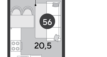 Студия, 24 м²