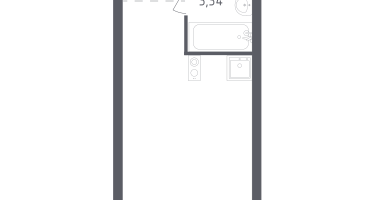 Студия, 22&nbsp;м²