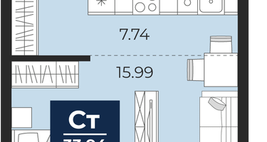 Студия, 30&nbsp;м²