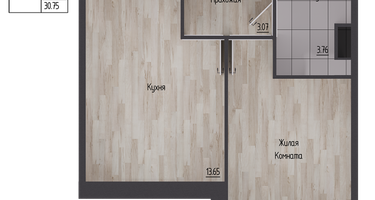 1-к. квартира, 30&nbsp;м²