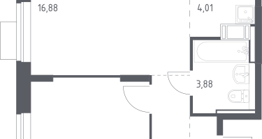 Студия, 40&nbsp;м²