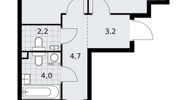 2-к. квартира, 58&nbsp;м²