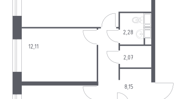 2-к. квартира, 60&nbsp;м²
