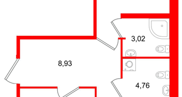 2-к. квартира, 62 м²