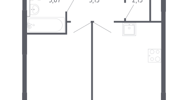 1-к. квартира, 35&nbsp;м²