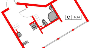 Студия, 24&nbsp;м²