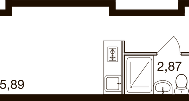 Студия, 18&nbsp;м²