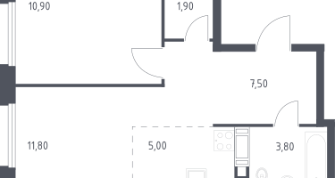 Студия, 40&nbsp;м²