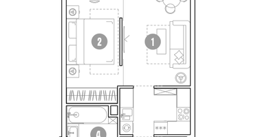 2-к. квартира, 41 м²