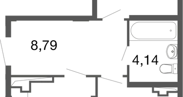 2-к. квартира, 57&nbsp;м²
