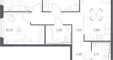Студия, 68&nbsp;м²