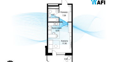 1-к. квартира, 39&nbsp;м²