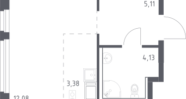 Студия, 24&nbsp;м²