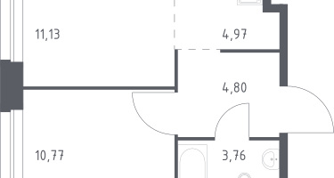 Студия, 35&nbsp;м²