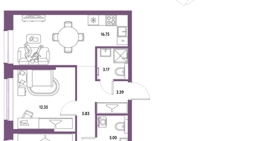 3-к. квартира, 77&nbsp;м²
