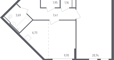 Студия, 50&nbsp;м²