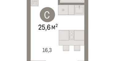 Студия, 25 м²