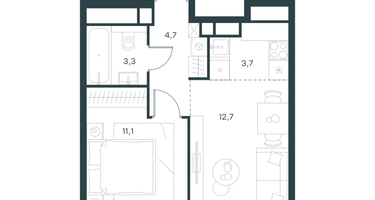 2-к. квартира, 35 м²