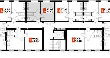 1-к. квартира, 31&nbsp;м²