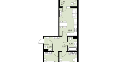 2-к. квартира, 64 м²