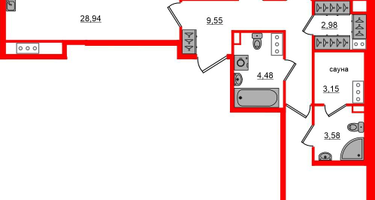 3-к. квартира, 96&nbsp;м²