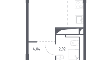 Студия, 19&nbsp;м²