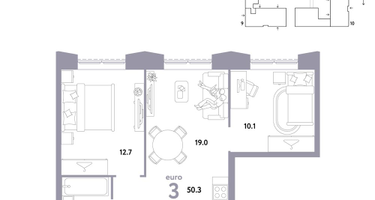 3-к. квартира, 50&nbsp;м²
