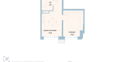 1-к. квартира, 36 м²
