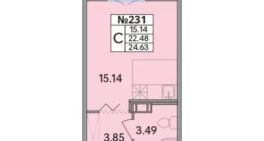 Студия, 24&nbsp;м²