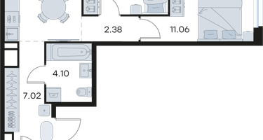 2-к. квартира, 51 м²