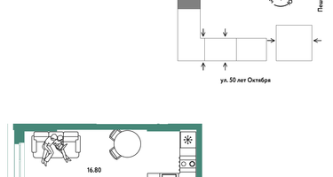 2-к. квартира, 36&nbsp;м²